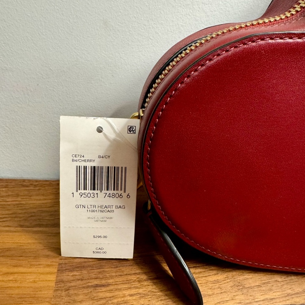 Coach Cherry Crossbody Heart Bag NWT - Picture 2 of 7